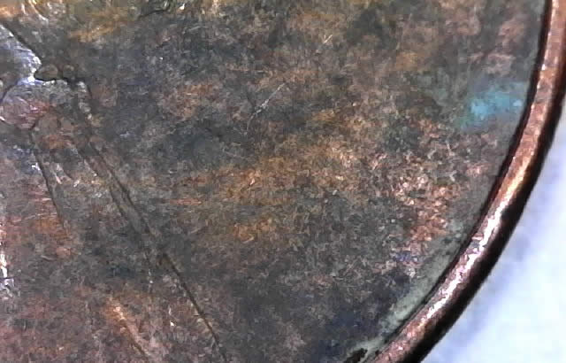 2008-P-Memorial-Cent-Struck-Through-Heavy-Grease-Zinc-Rotted-Yuck!